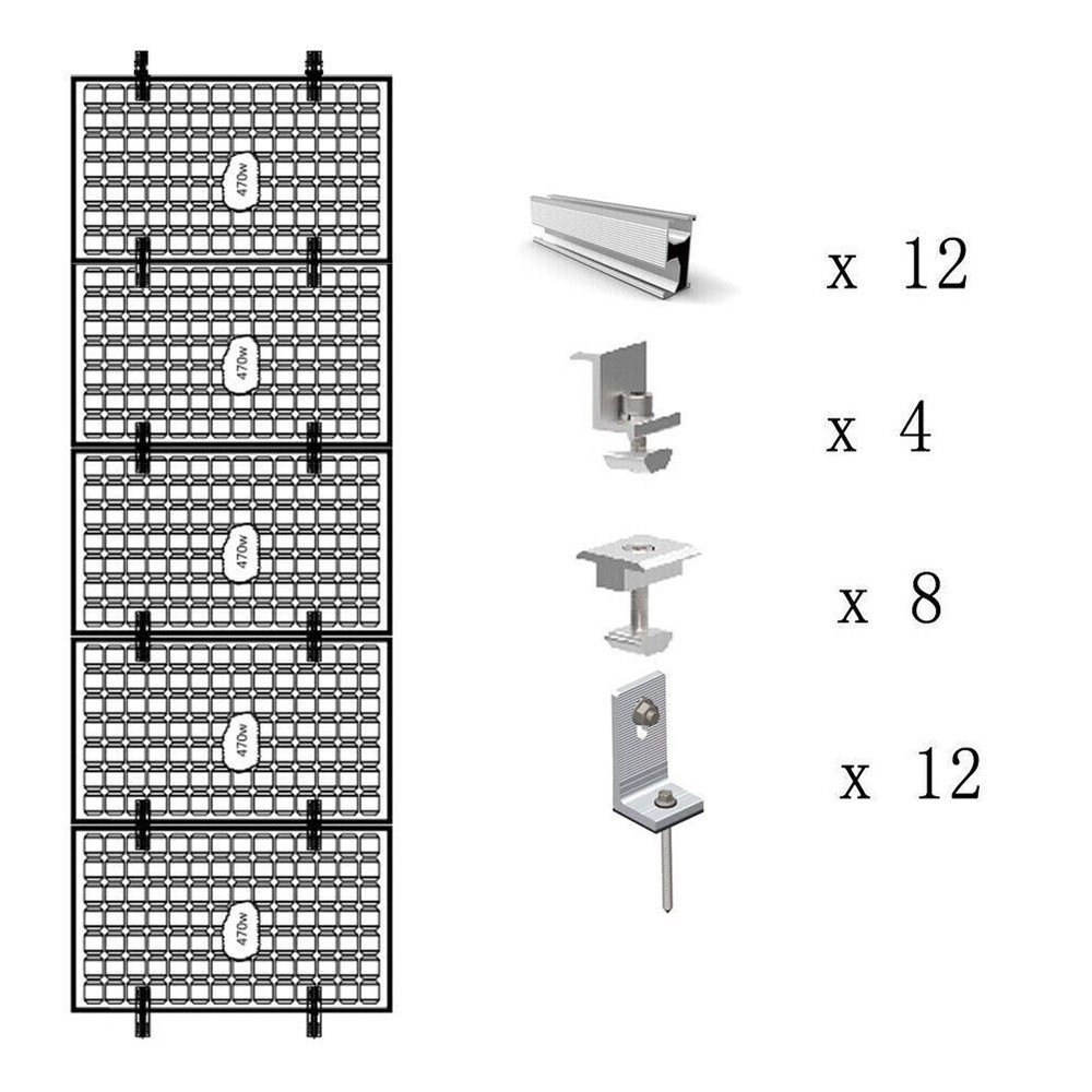 Accessories-Set Solar Rail Alu Mounting Rail Solar Panel PV Profile Solar System