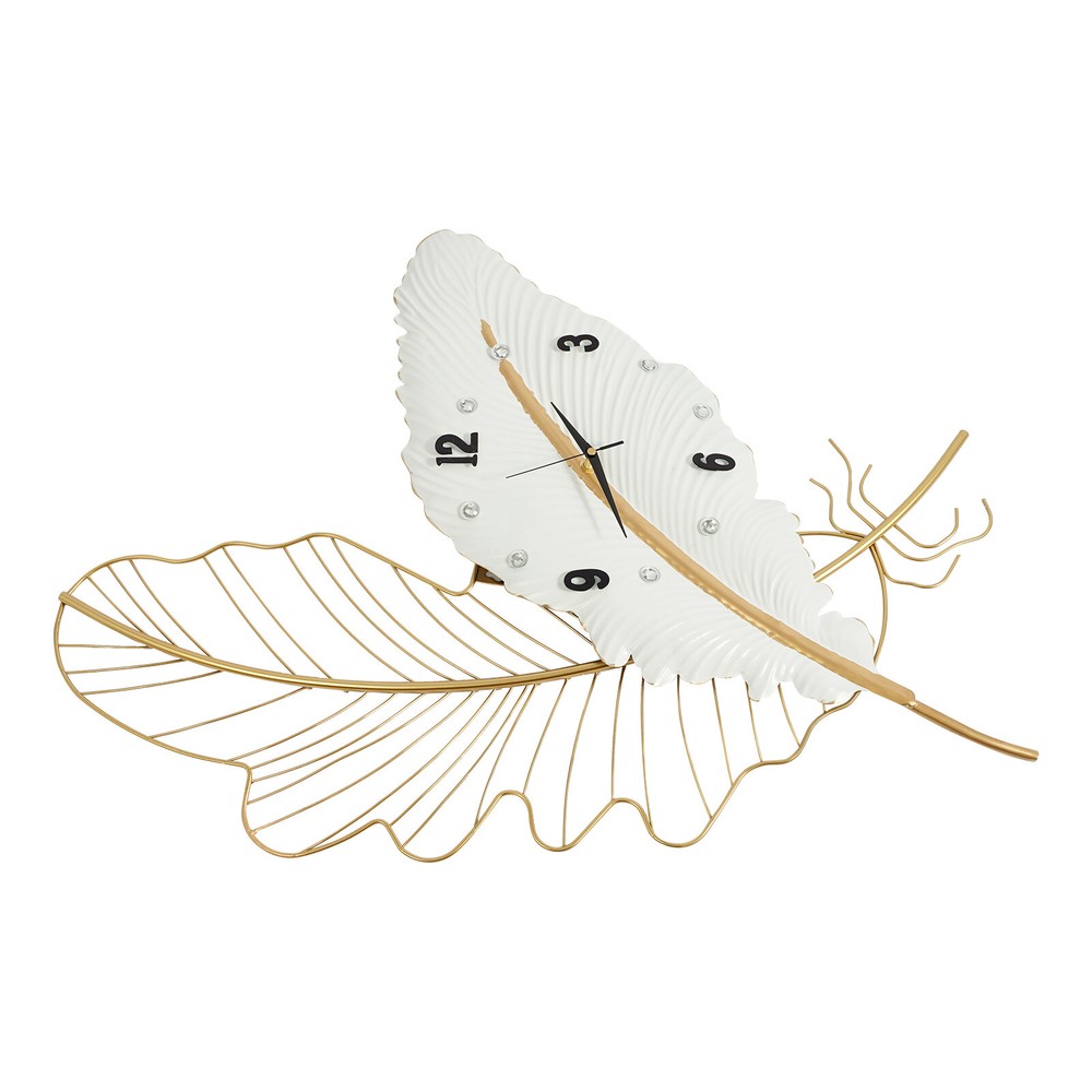Large Wall Clock, Feather-shaped Wall Clock, Decorative Wall Clock for Home