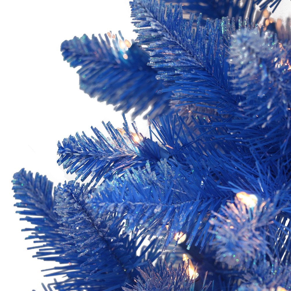 Pre-Lit 6.5' Artificial Christmas Tree with 300 Lights, Blue
