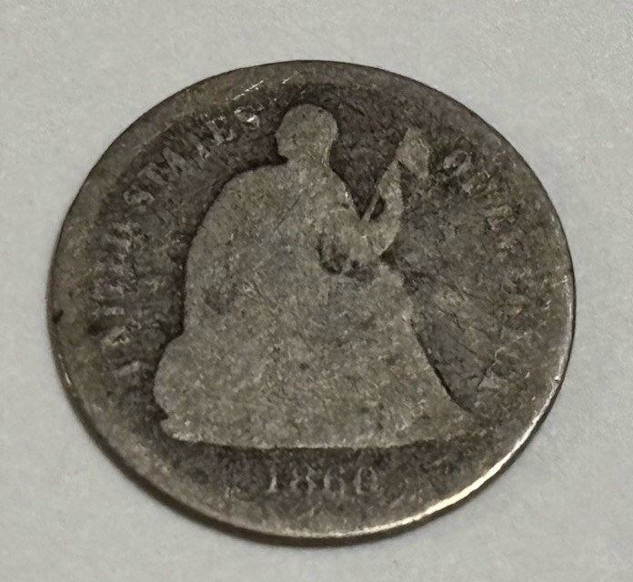 1860-O Seated Liberty Half Dime