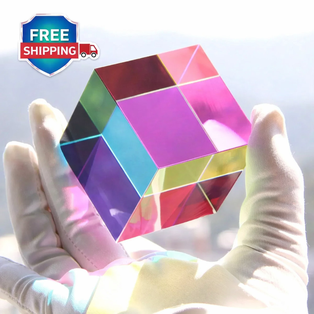 20mm CMY Color Cube Prism Crystal Magic Photography Light Filter 3D Effect