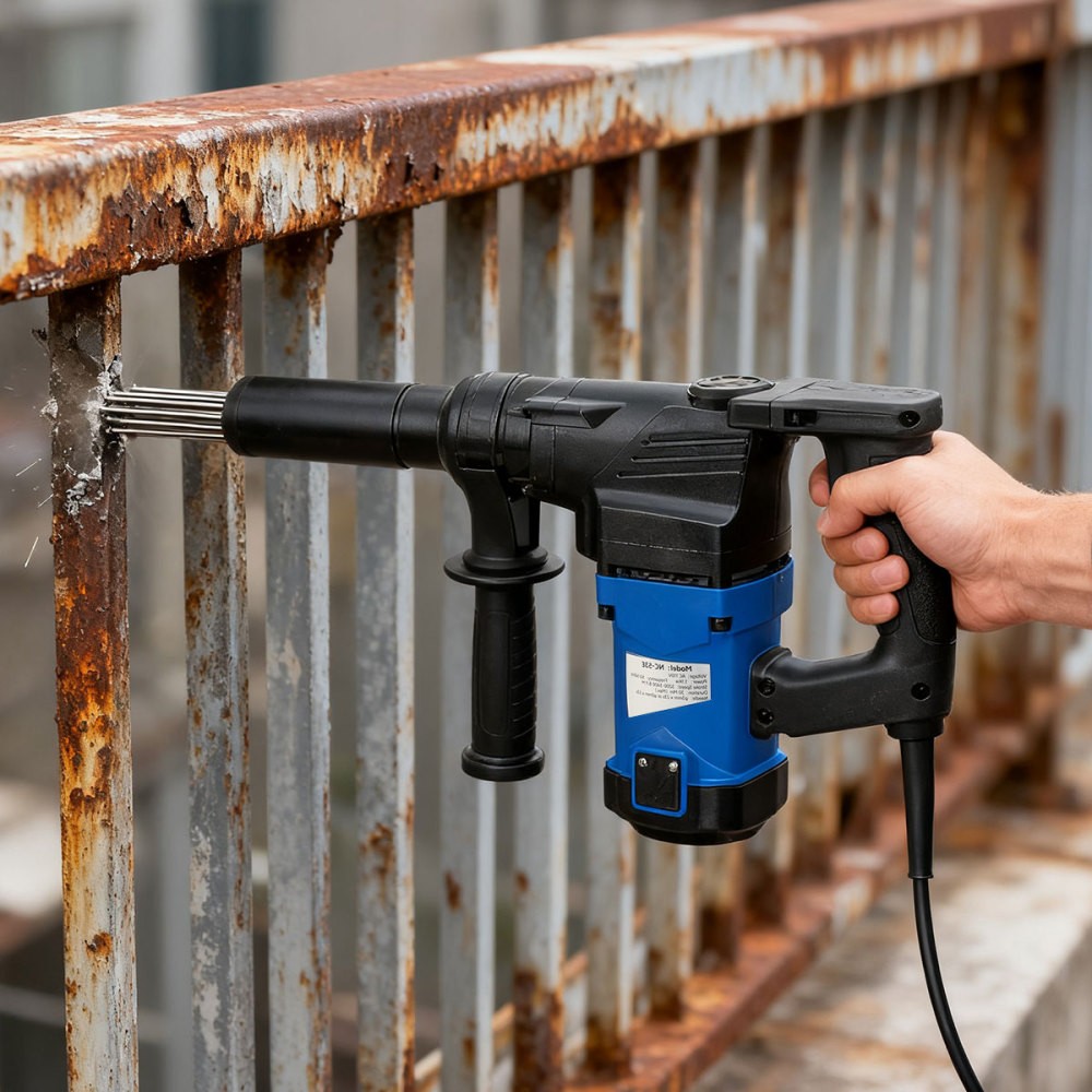 Electric Needle Scaler Needle Derusting Gun Marine110V Rust Removal Tool