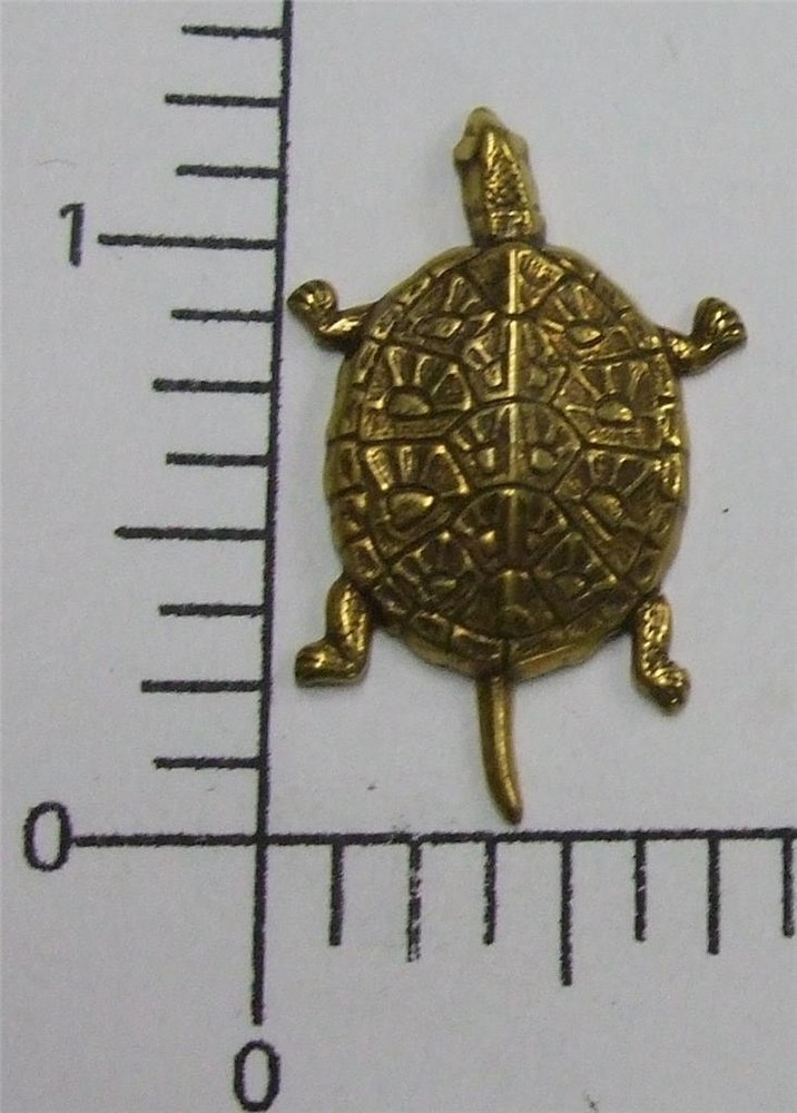 48423        2 Pc   Brass Oxidized Turtle Jewelry Finding