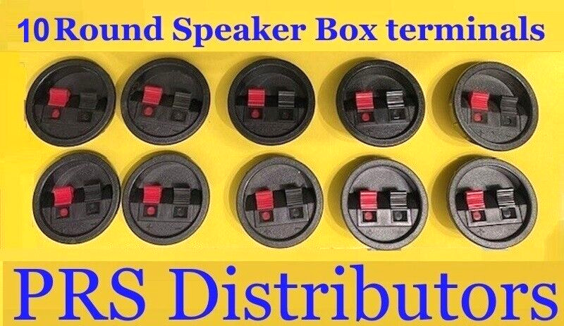 Round Subwoofer Speaker Box Terminals Cups Spring Connector Sub  Plugs 10 pieces