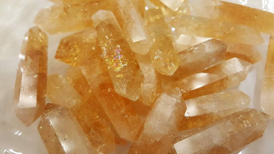Double Terminated Citrine Crystals