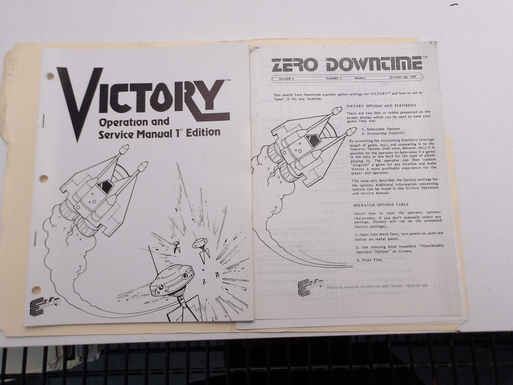 Exidy: Victory - Operation & Service Manual NOS - Plus More