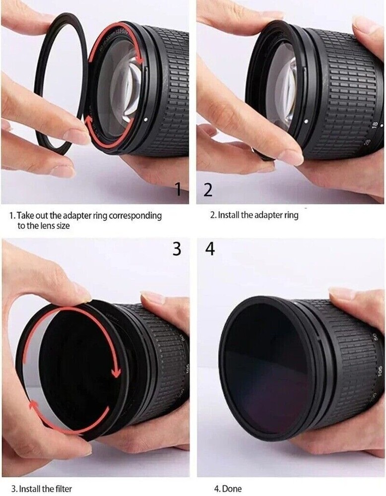 1PC 55mm-48mm Step Down Ring Camera Lens Filter Metal Adapter Ring