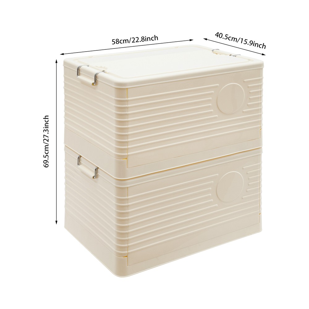 Foldable Storage Bins, Stackable Storage Bins, Storage Box for Home