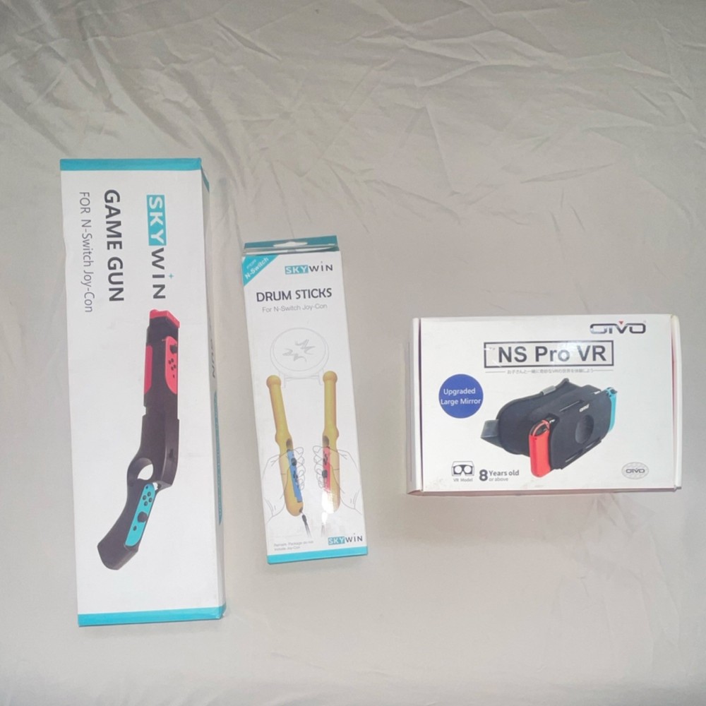 SKYWIN Game Gun, Drum Sticks, NS Pro VR Bundle for Nintendo Switch