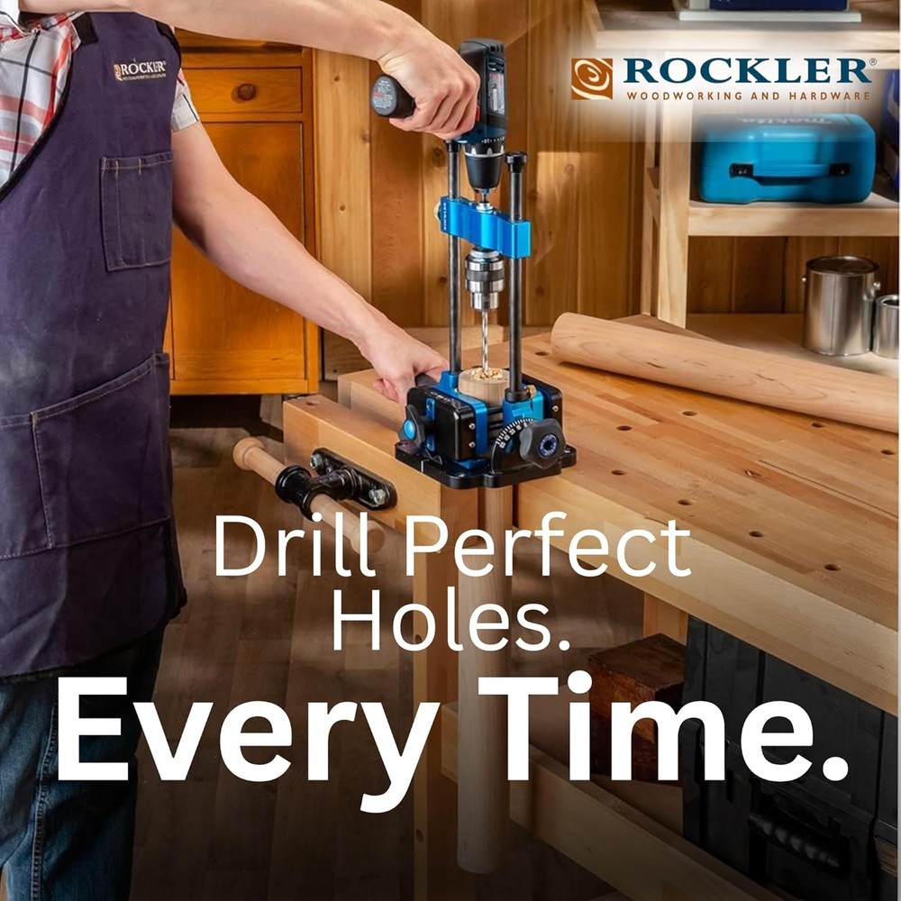 Rockler Drill Guide | Portable Drill Press Adapter for Hand Drill - NEW