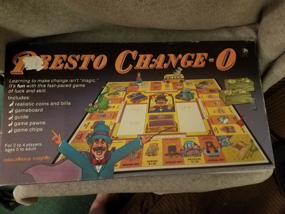 Vintage Presto Change-O Math Board Game - Educational Insights