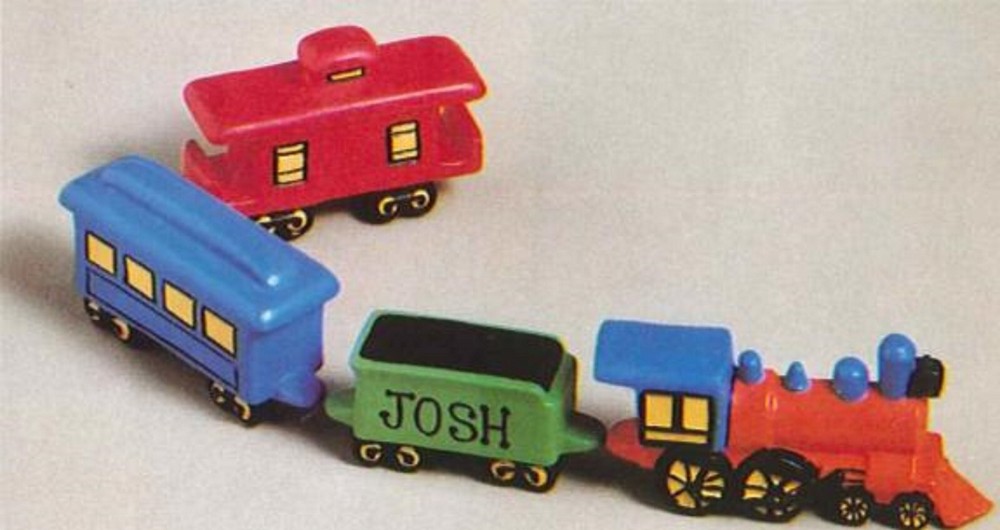 E276 - SMALL 4 Piece Ceramic Bisque Train - Ready to Paint