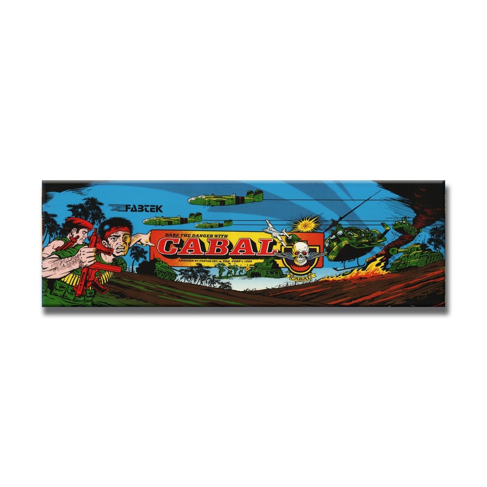 Cabal Premium Arcade Marquee Insert Reproduction Header/Backlit Sign