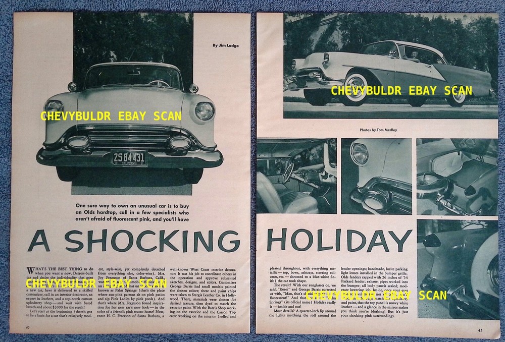 1954 Oldsmobile Ninety-Eight Hardtop Mild Custom Article "A Shocking Holiday"