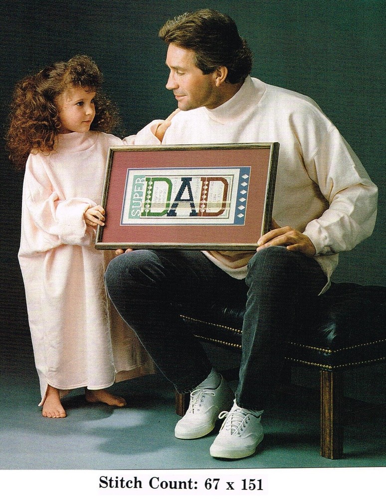 SUPER DAD  CROSS STITCH  PATTERN ONLY   3AP