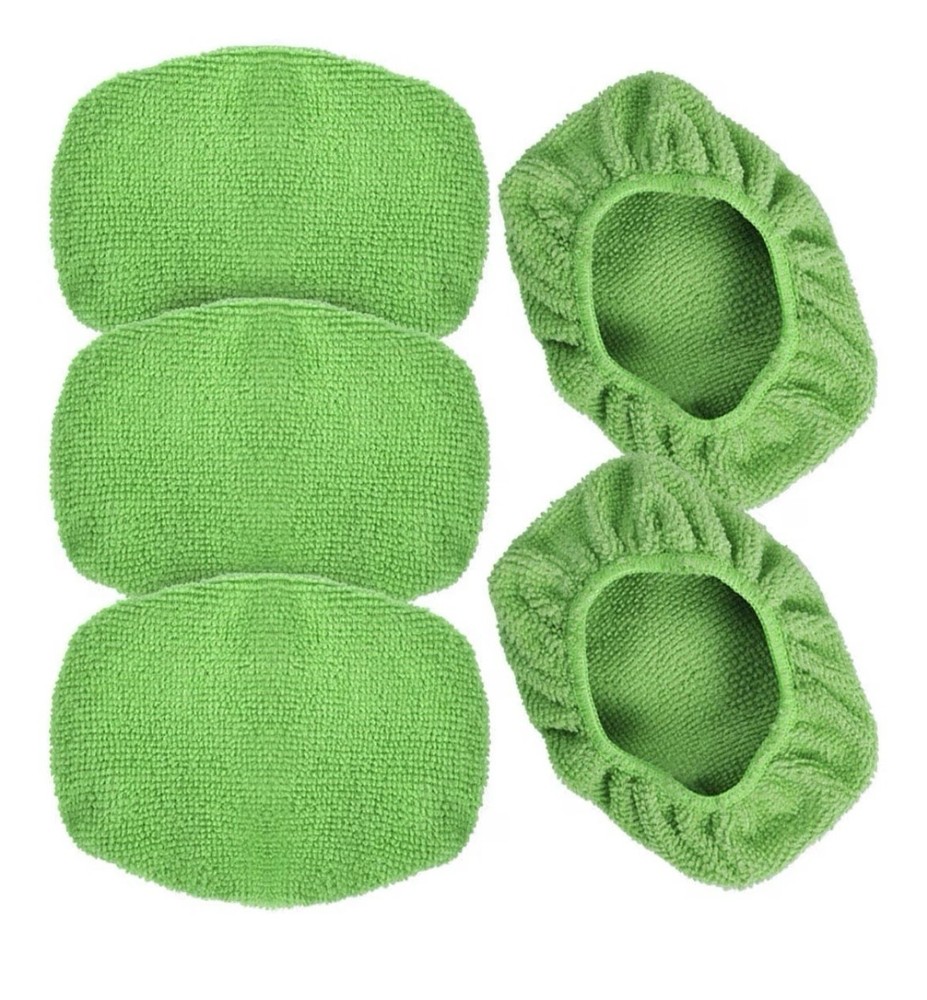 5 Pack Microfiber Replacement Bonnets for Windshield Cleaners - Eco-Friendly