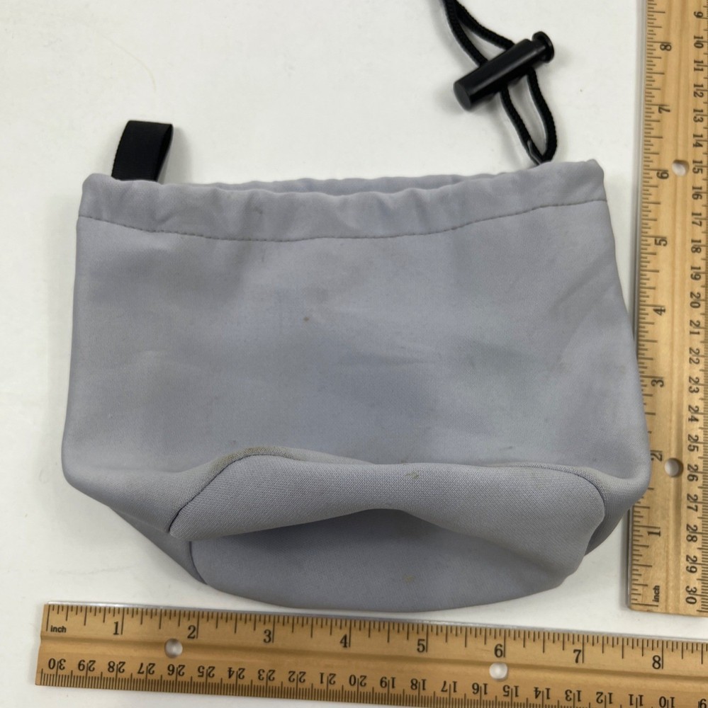 Light Gray G-Force Chalk Bag With Drawstring & Clip For Rock Climbing