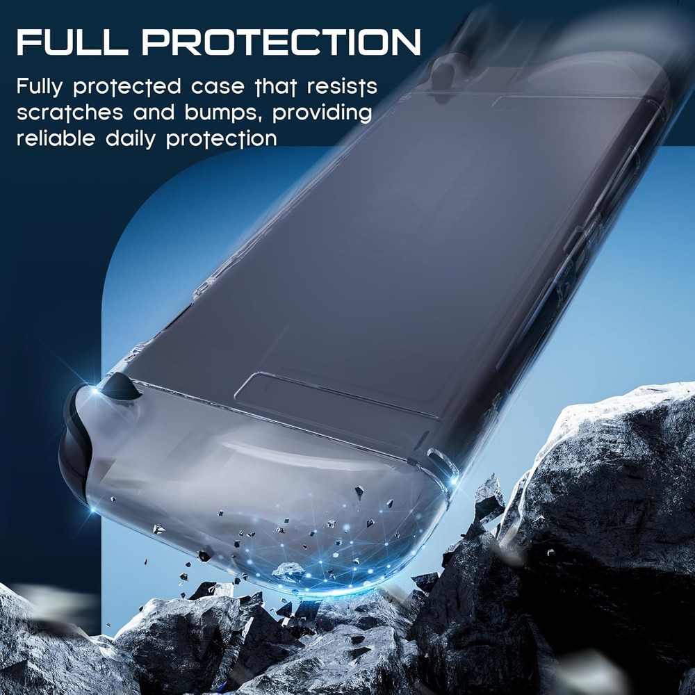 6 Silicone Thumb Caps + Dockable Cover TPU Case + Screen Protector for Switch 2