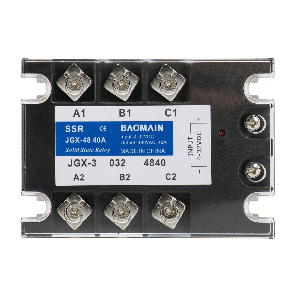 JGX-3340A 3 Phase Solid State Relay 4-32 VDC Input 480VAC 40 Amp Output