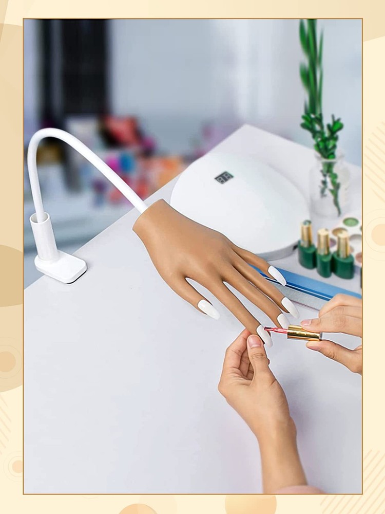 Practice Hand for Acrylic Nails- Silicone Nail Hand Practice Upgrade Nail Tip...