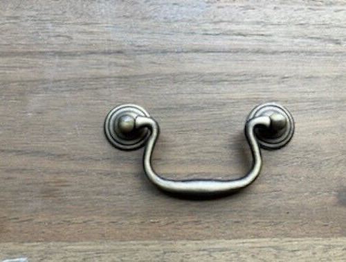 FURNITURE Chippendale Drawer Bail Knocker Pull 2 1/2" C-C Handle Antique Brass