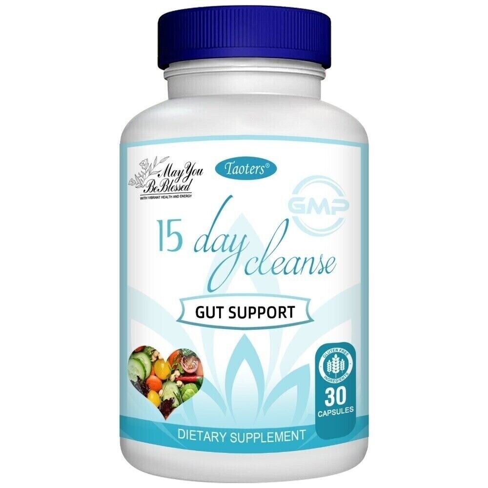 Gut & Colon Support 15 Day Cleanse 30 Capsules Non-GMO