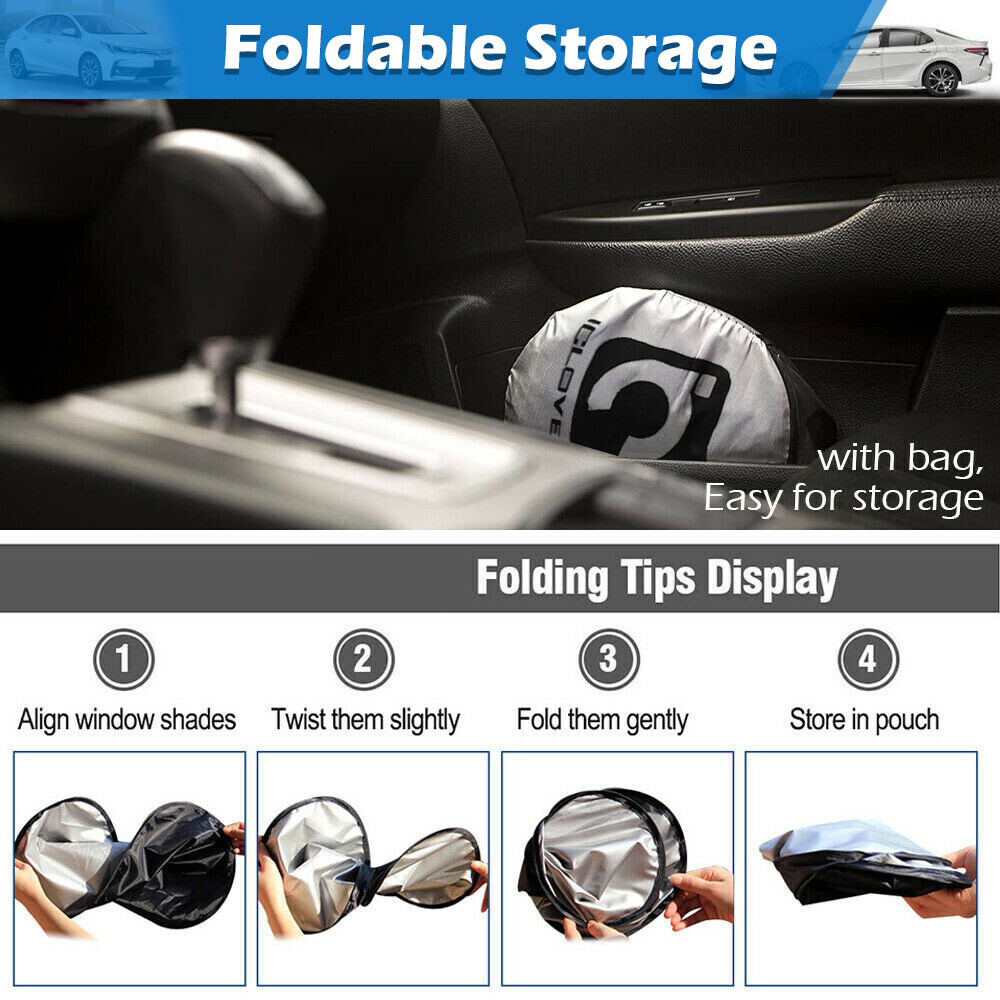 Large Car Window Sun Shade Cover Foldable Front Windshield Visor UV Block Shield