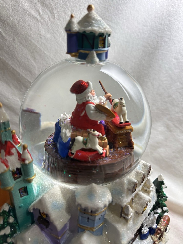 Christopher Radko North Pole Workshop Snowglobe Musical Blowing Snow w Box
