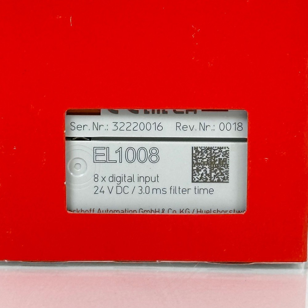 (NEW) BECKHOFF EL1008 MODULE EtherCAT Terminal EL1008 In Box (USA Seller)