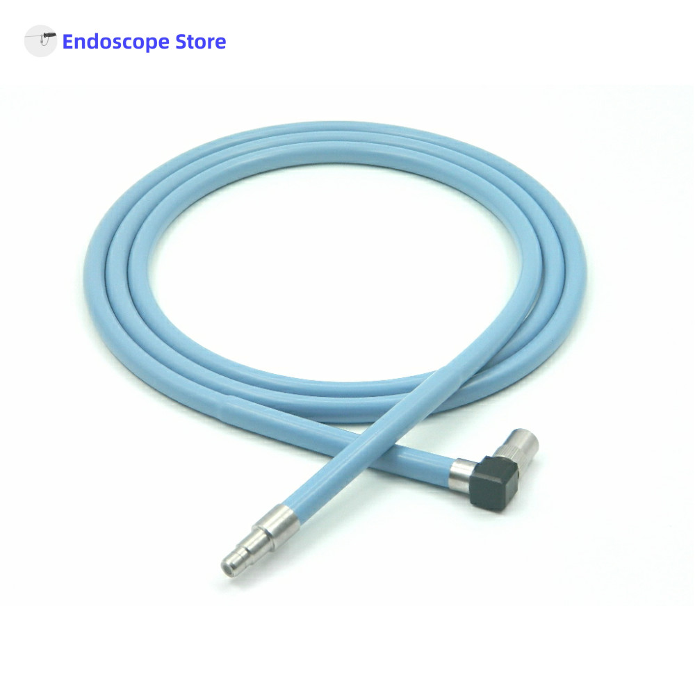Medical Right Angle Adapter Endoscope Light Source Cable Optical Fiber