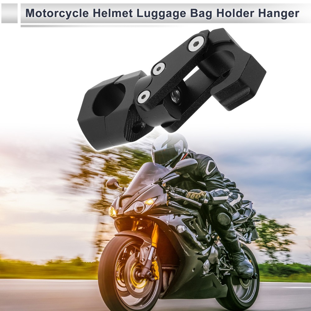 Aluminum Motorcycle Hook with Key 1 Set Black