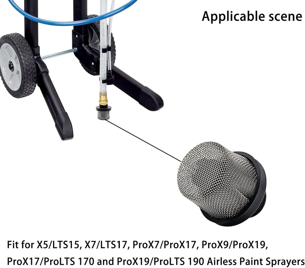 Replacement Inlet Strainer & Filter for Airless Spray Guns - Durable & Effective