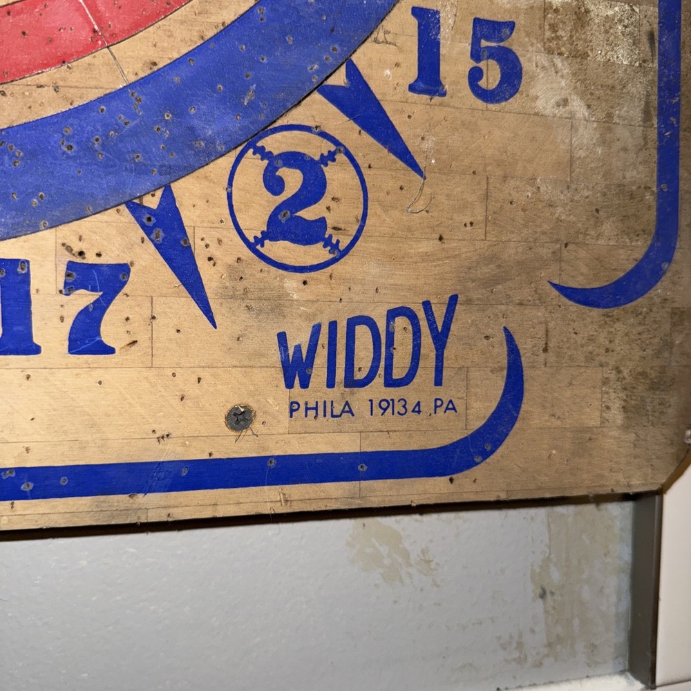Vintage 2 Sided WIDDY Dart Board