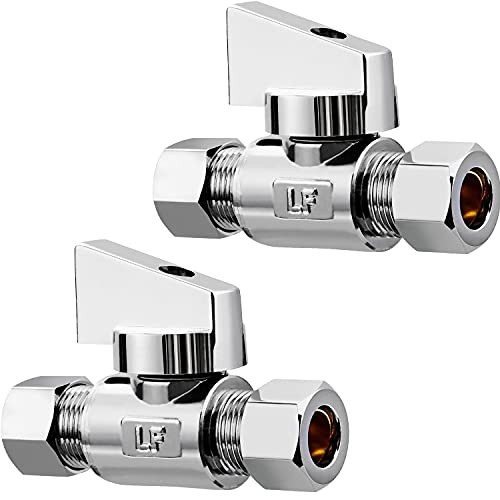 2 Pack Premium Brass 3/8" Compression x 3/8" Compression Quarter 2 PCS 3/8”