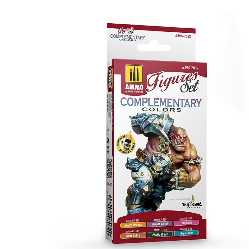 AMMO by MIG Acrylic Sets - COMPLEMENTARY COLORS. FIGURE SET