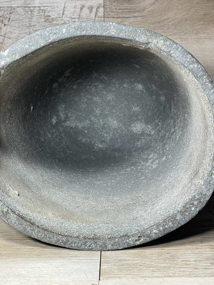 Vintage Smelting Pot Stone Round Bottom