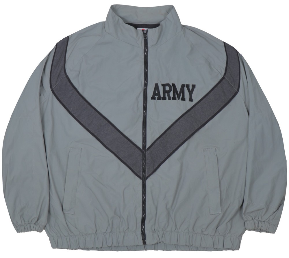 Medium Regular - US Army IPFU PT Jacket Grey Physical Training Windbreaker