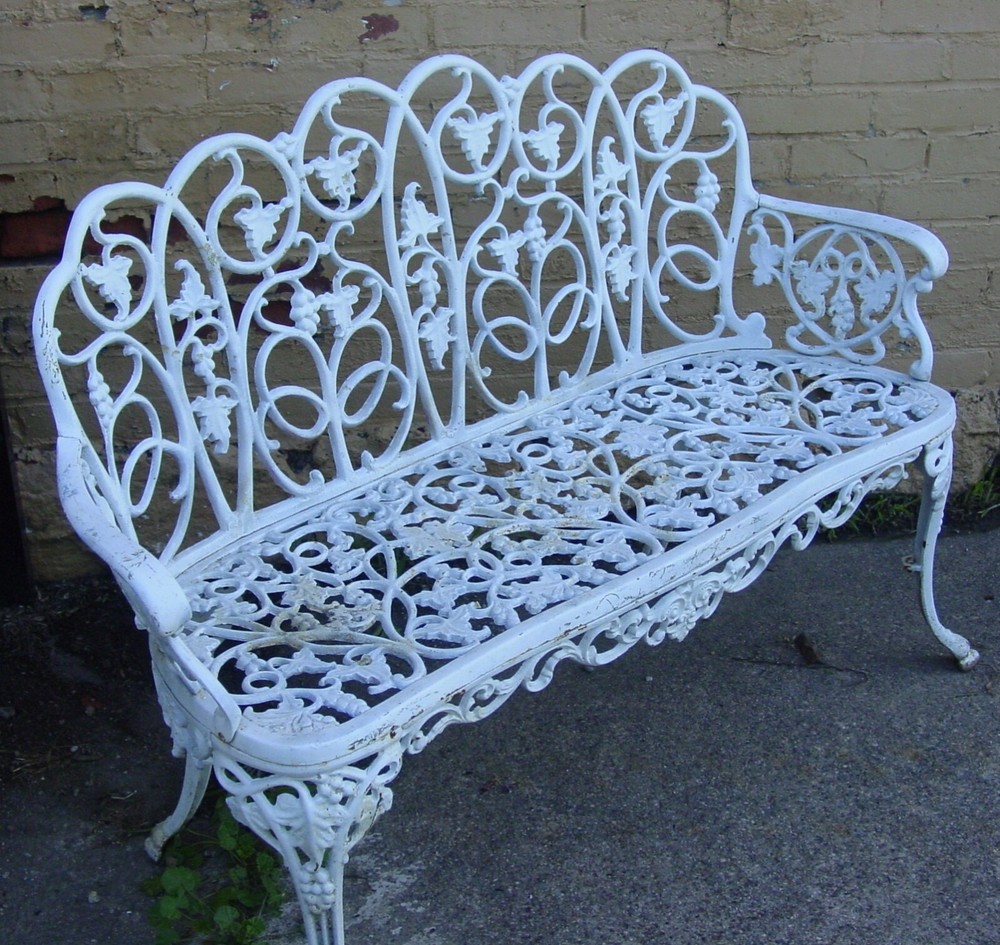 Cast iron antique garden bench floral pattern------16157