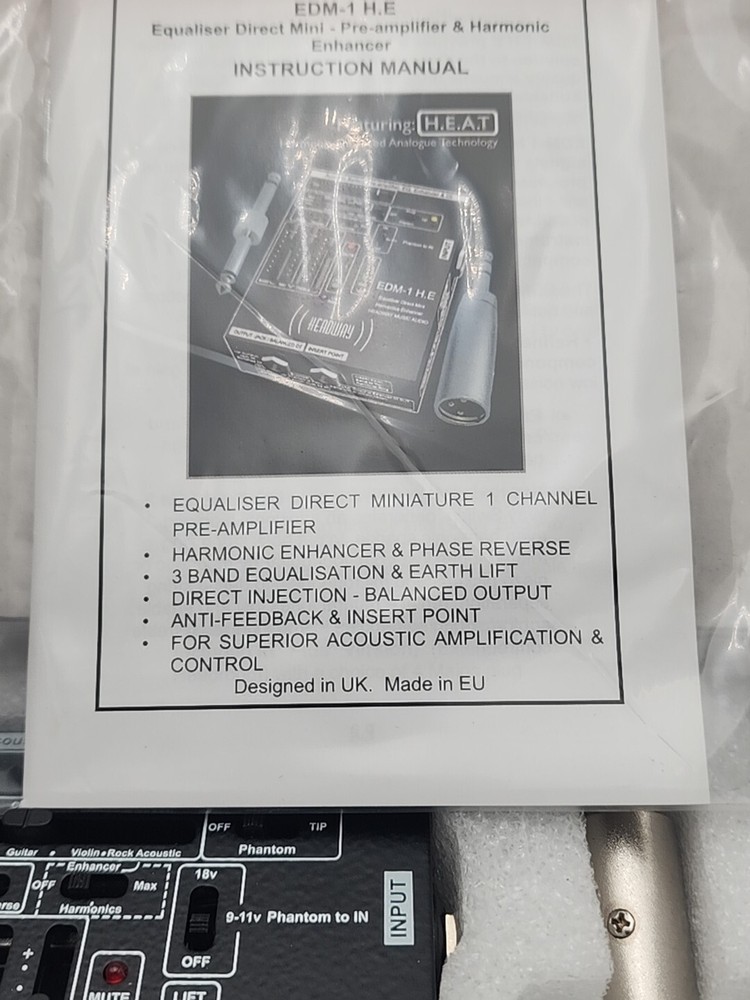 EDM–1 H.E Harmonic Enhancer Multi-function Mini Pre-Amplifer With 3 Band EQ New