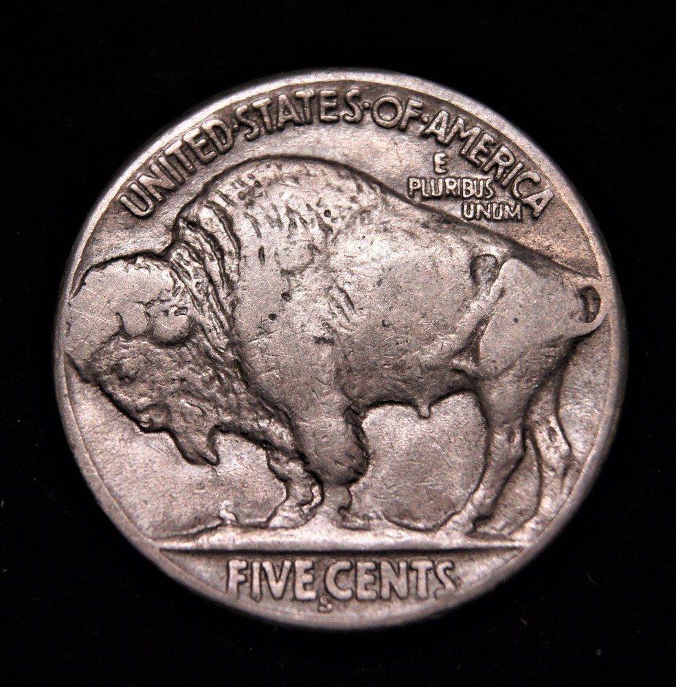 1927-S Buffalo Nickel VF+