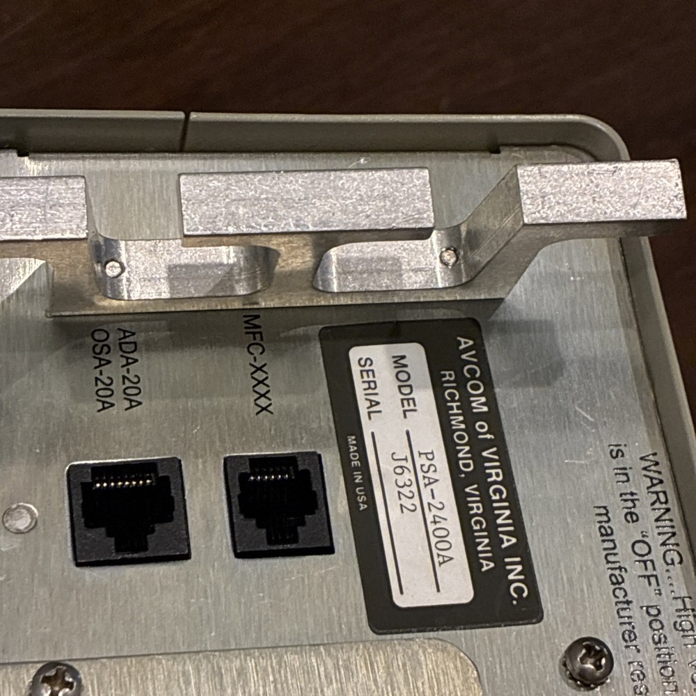 Avcom Portable Spectrum Analyzer Model PSA-2400A With Manual PDF Read Below!