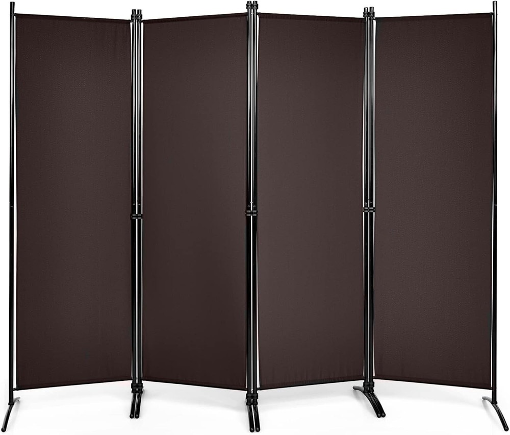 4 Panel Room Divider Folding Privacy Screen Room Partition 5.6 Ft Foldable