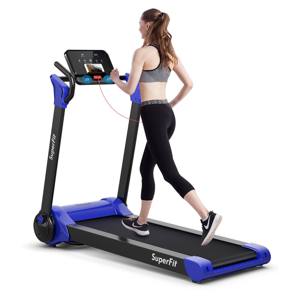 Superfit 2.25HP Folding Electric Motorized Treadmill w/ APP Control Speaker