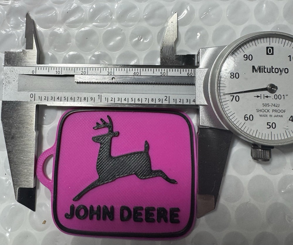 John Deere Custom 3d Printed Key Chain's
