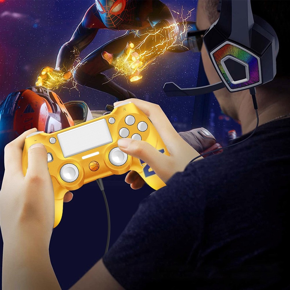 Wireless Controller compatible with P-4, with Cable, Touchpad, Vibration