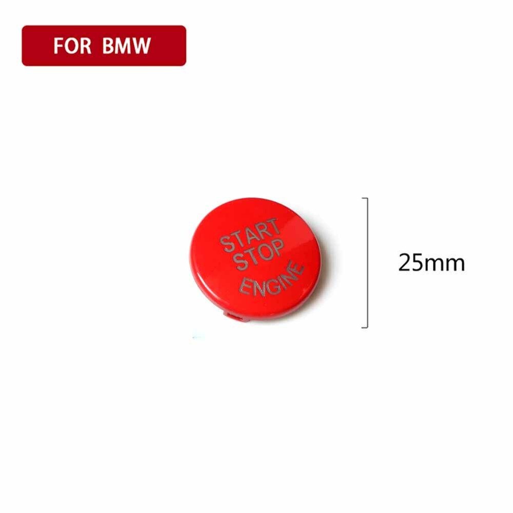 Red Engine Start-stop Push Button Cover With Black Ring Trim For BMW E90 E92 E93
