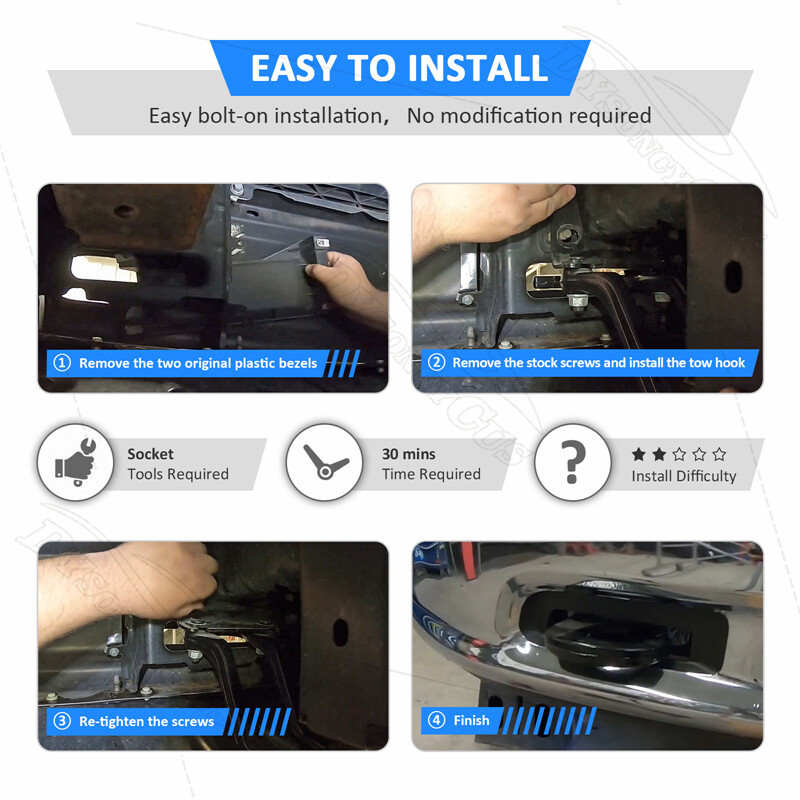 Upgrated Front Tow Hook For 2009-2018 Dodge Ram 1500 Replace 82210967 68196982AA