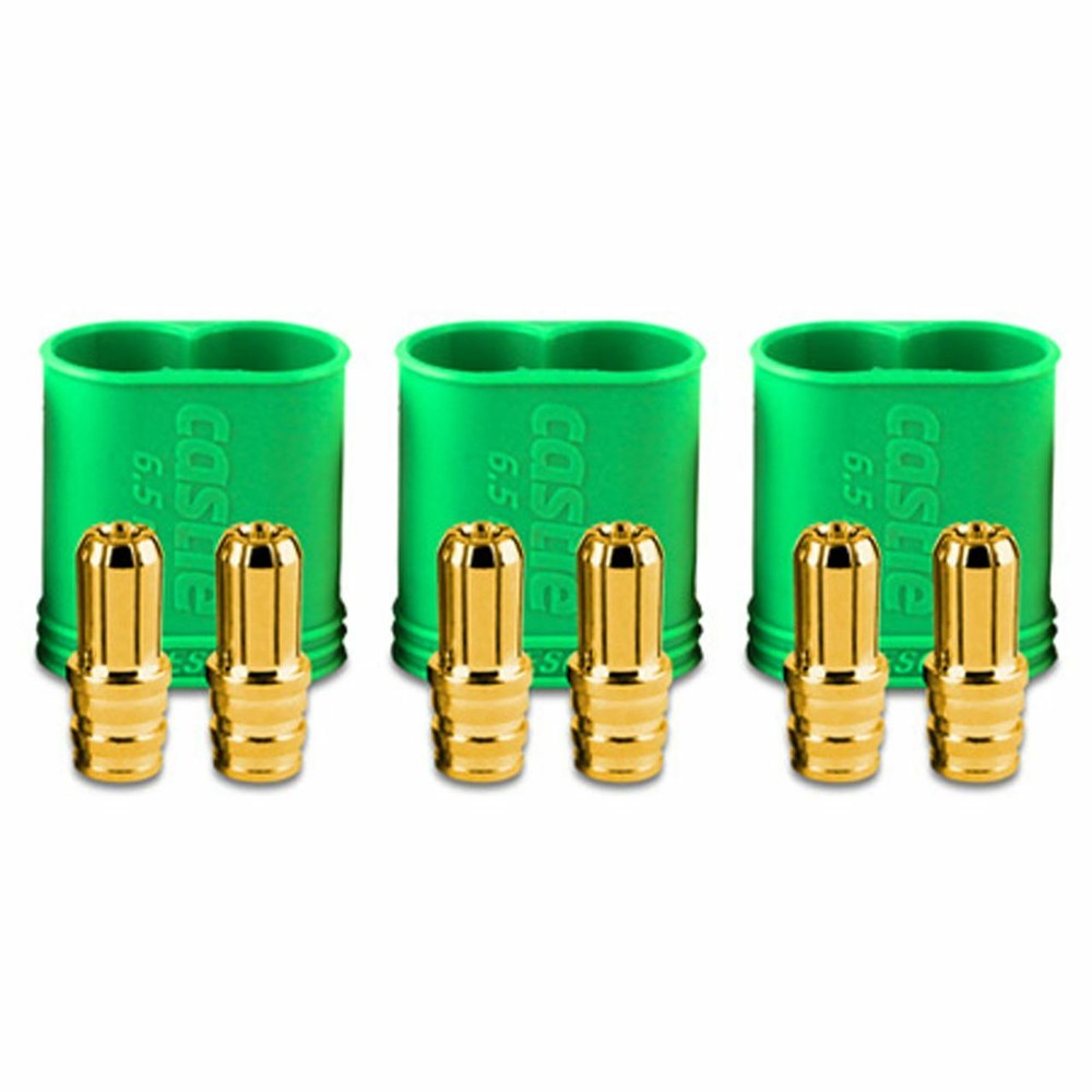 Castle Creations Polarized Bullet Connector Male, 6.5mm Set