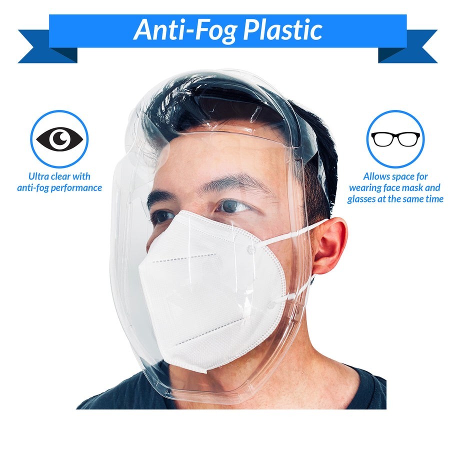 10 Pack Adult Full Face Protective Face Shields