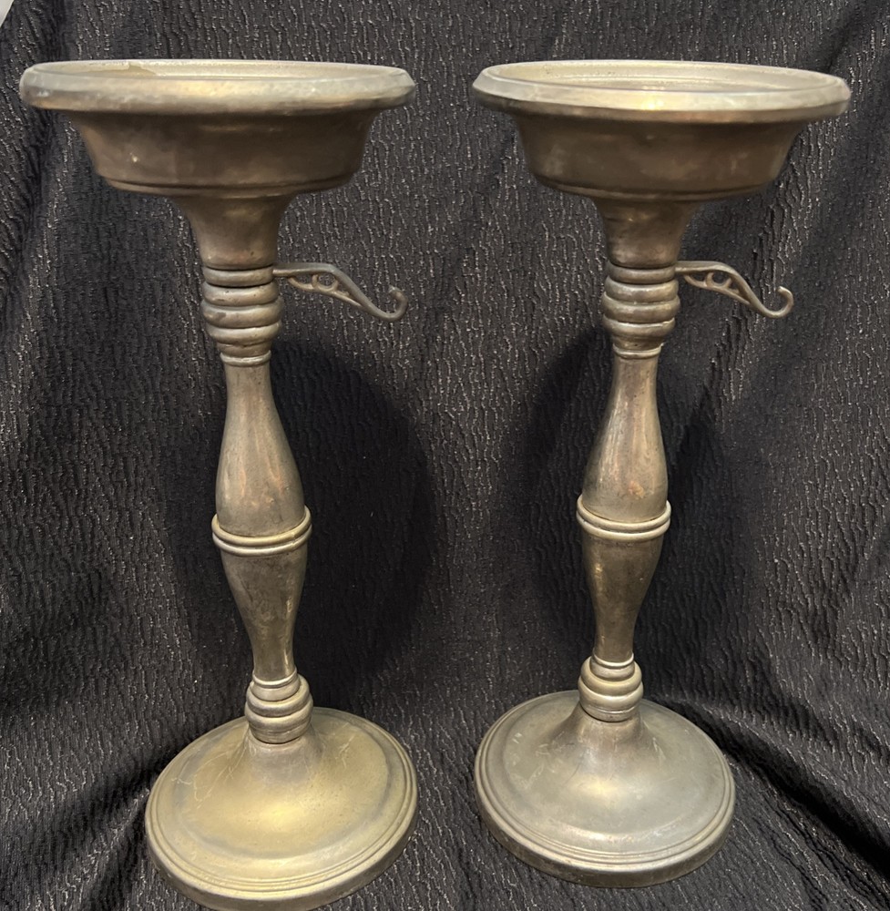 Silver Plated 2 Godinger  Candle Holders  9.75"
